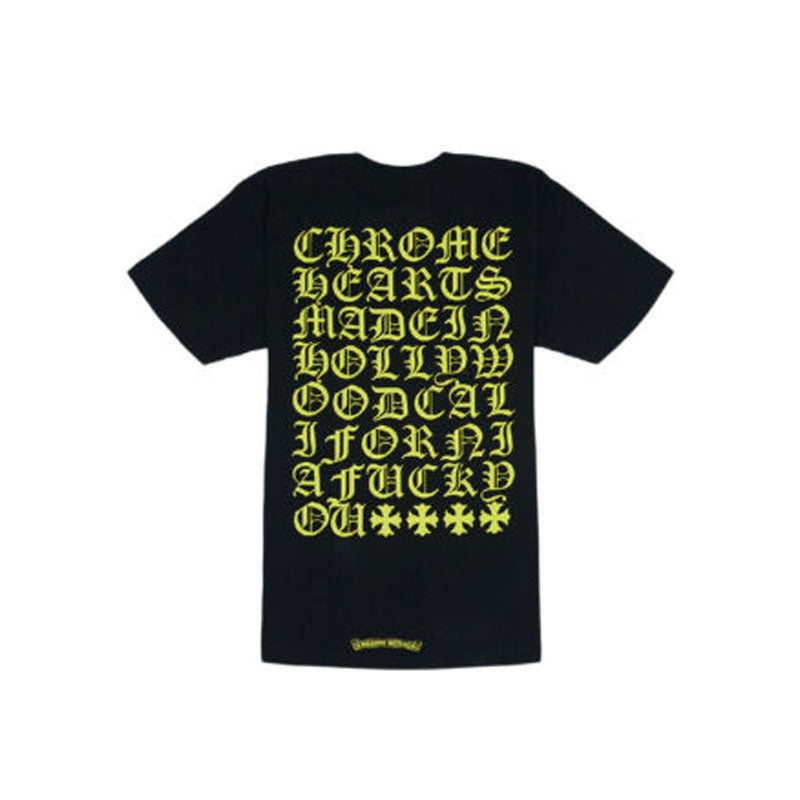 Chrome Hearts Yellow Made In Hollywood T-Shirt – Black