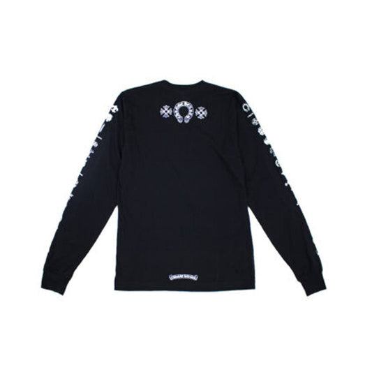 Chrome Hearts Multi Logo Script Long Sleeve T-Shirt – Black