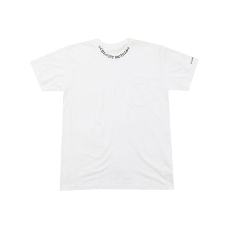 Chrome Hearts Neck Letters Logo T-Shirt – White