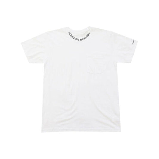 Chrome Hearts Neck Letters Logo T-Shirt – White