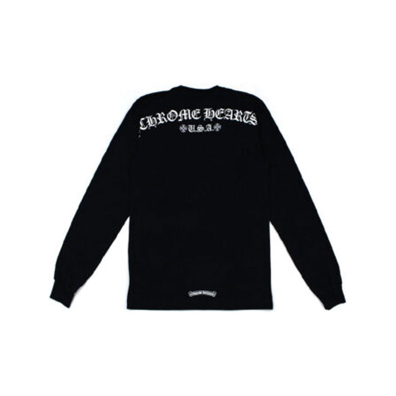 Chrome Hearts Script Letter Logo LS T-Shirt – Black