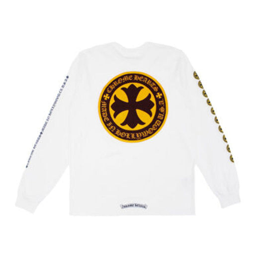 Chrome Hearts Plus Cross Shield Logo LS T-shirt – White