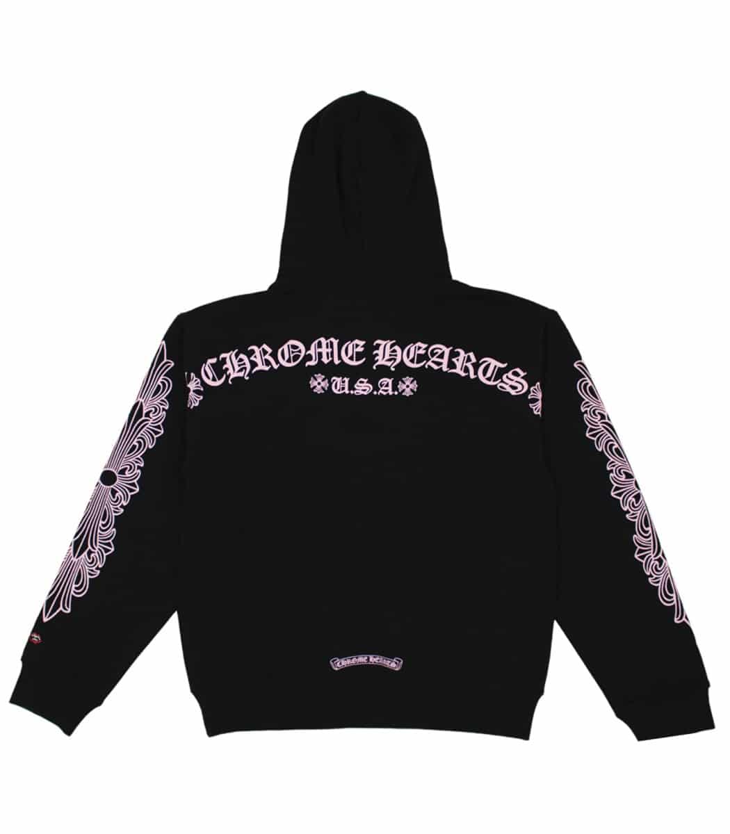 Black Chrome Heart Hoodie