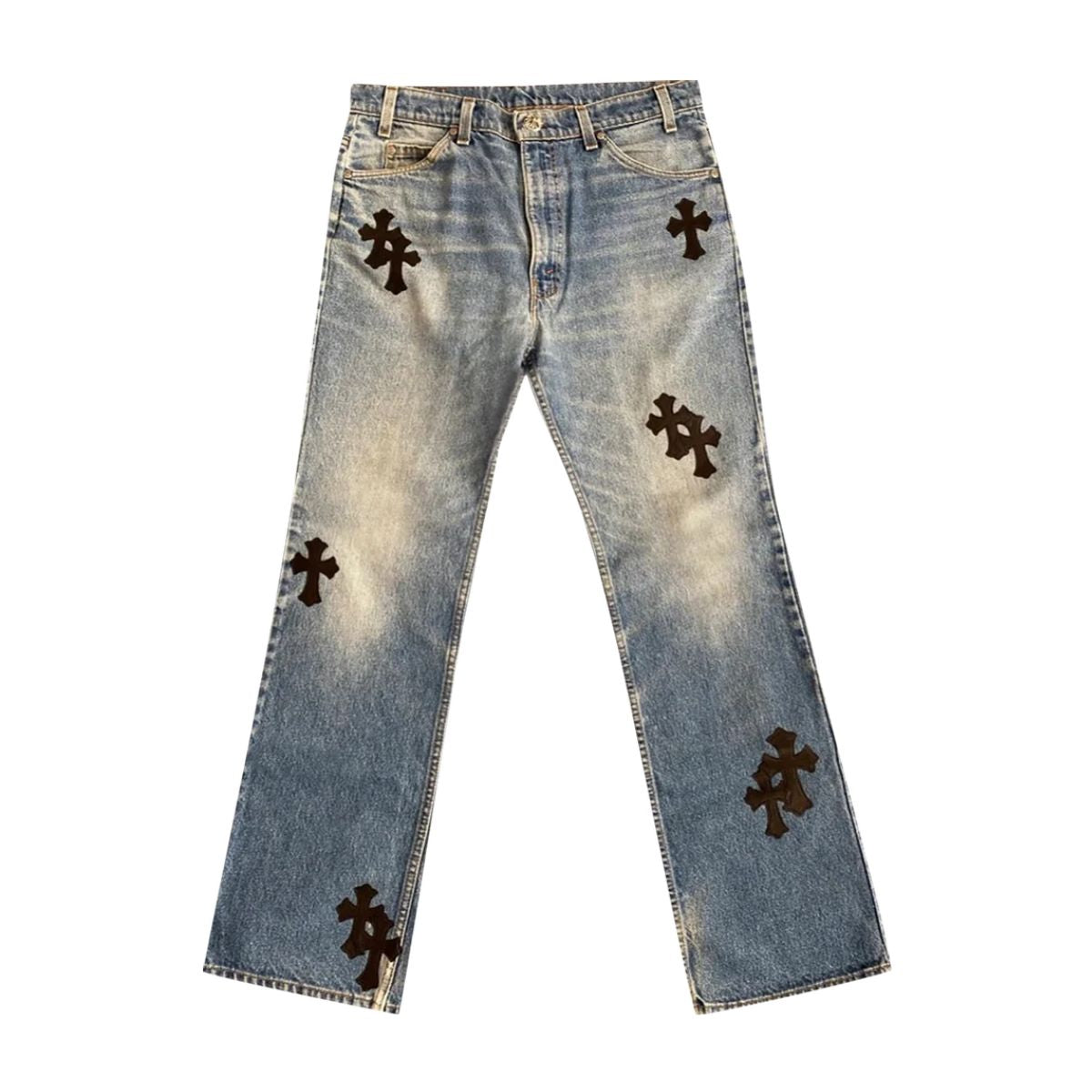 Chrome Hearts x Levi’s Cross Patch Denim Pants ‘Blue’