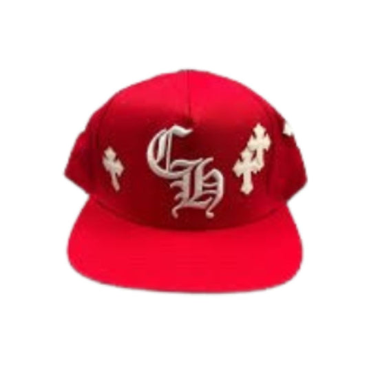 Red Chrome Hearts Hat