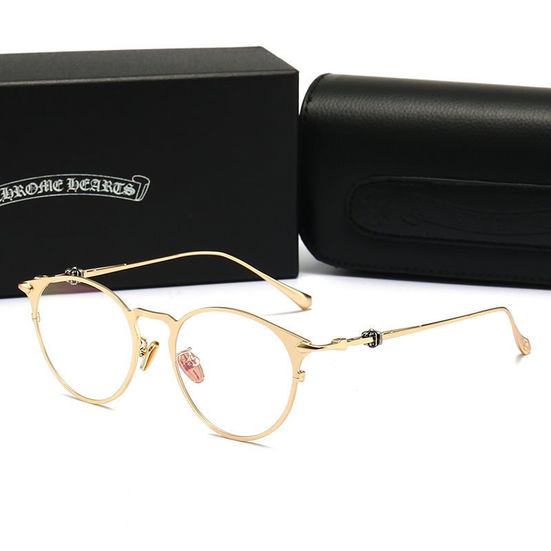 Chrome Heart Glasses Gold Frame